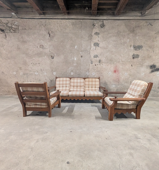 SALON VINTAGE EN BOIS