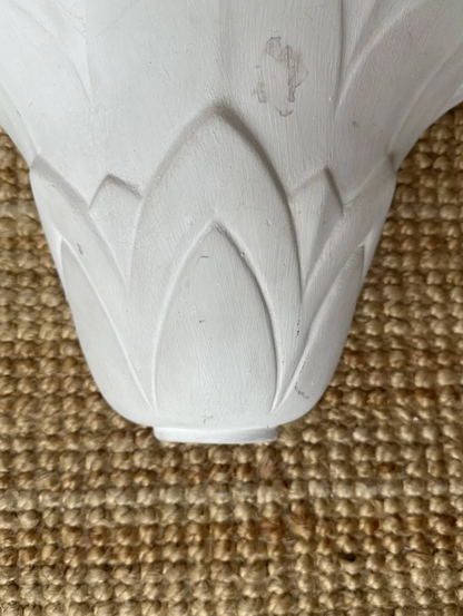 Paire d'appliques en plâtre, décor palmettes, XXe