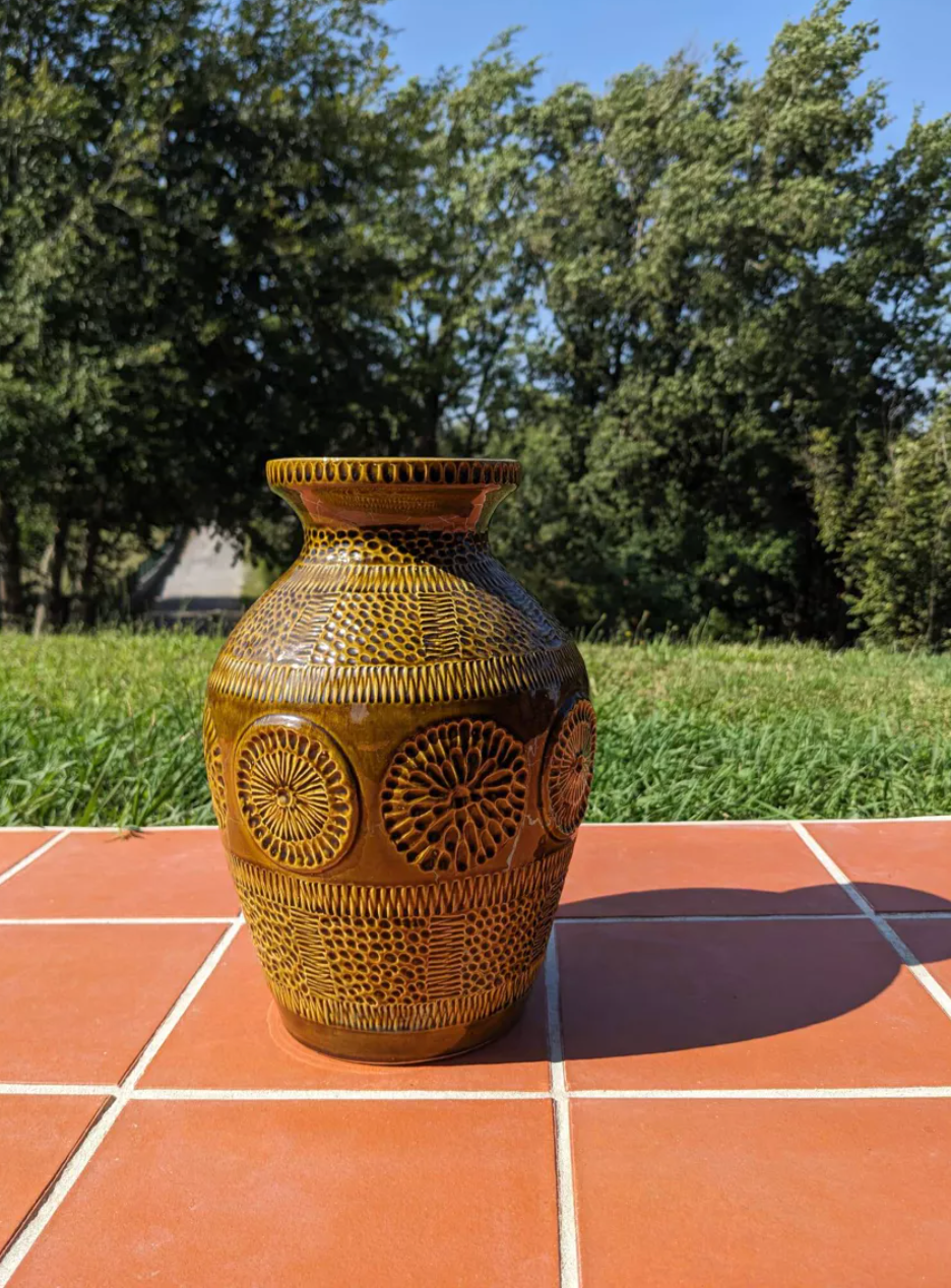 Vase vert West-Germany 547-30