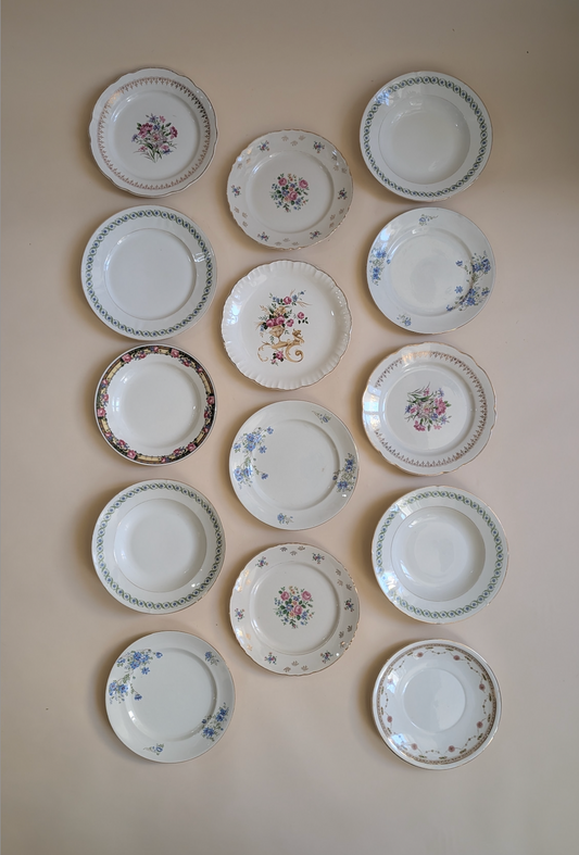 14 ASSIETTES DÉPAREILLÉES