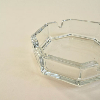 Cendrier en verre octogonal