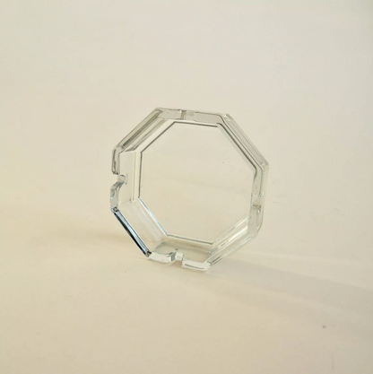 Cendrier en verre octogonal