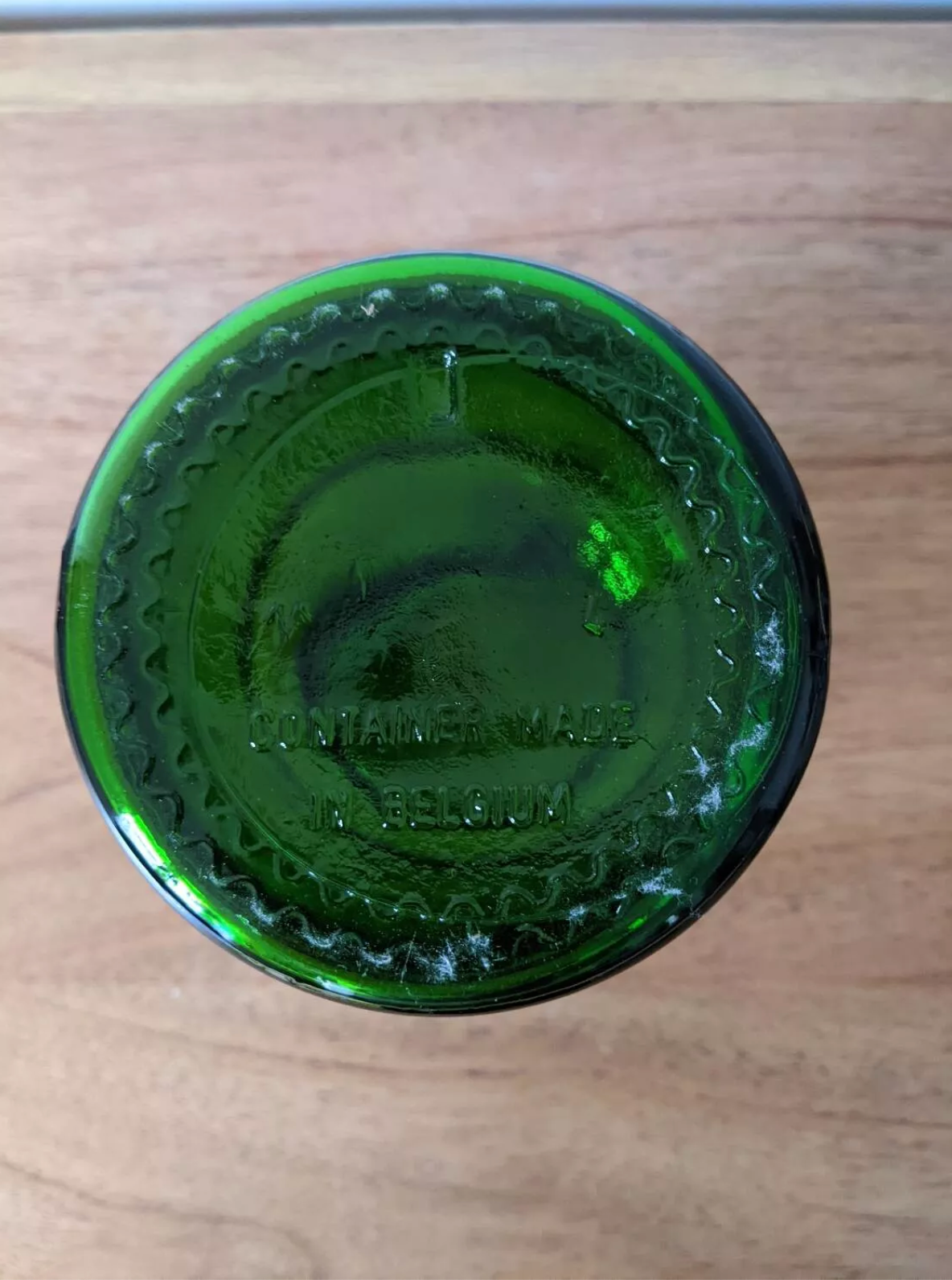 Flacon d'apothicaire, vert et doré
