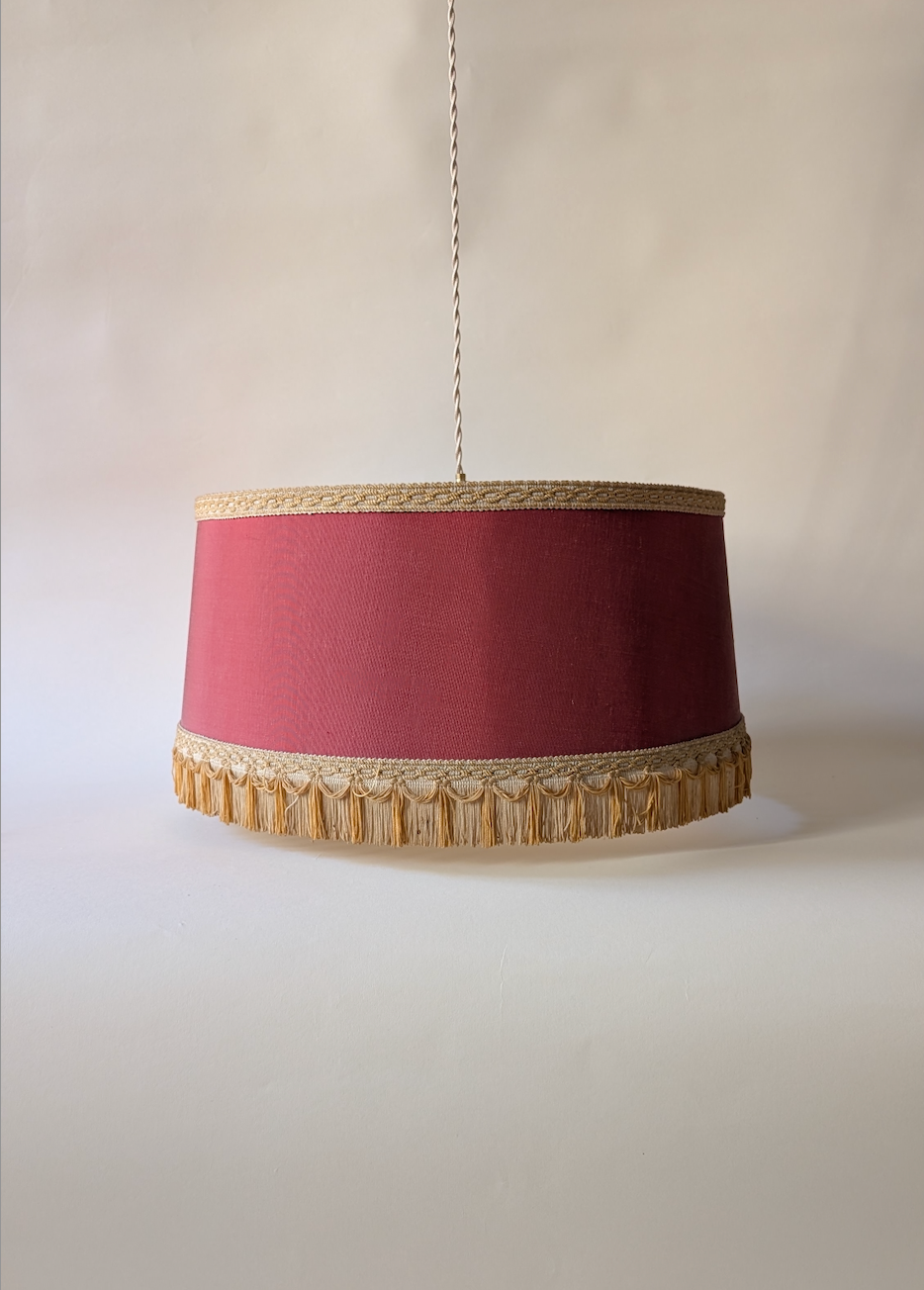 Suspension abat-jour vintage à franges