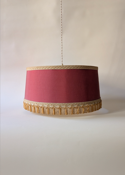 Suspension abat-jour vintage à franges