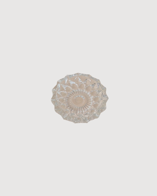 Cendrier rond en verre ciselé