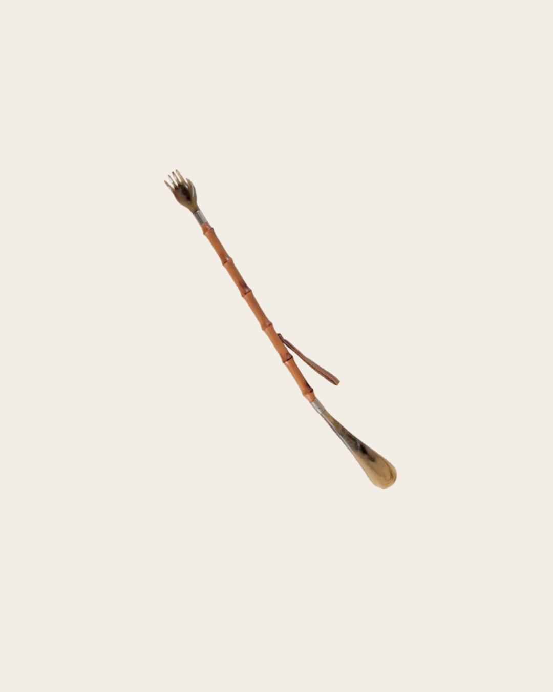 Chausse-pied & gratte-dos 2-en-1, manche en bambou