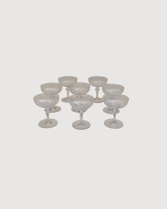 Coupes à champagne gravées
