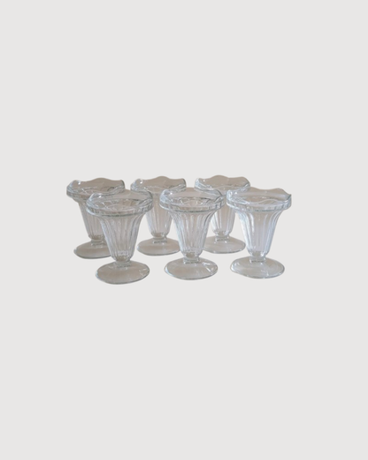 Ensemble de 6 coupes à glaces en verre