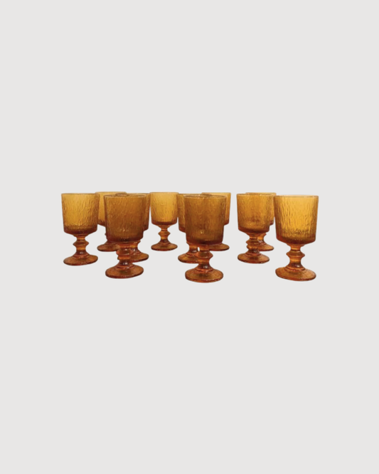 Lot de 11 verres oranges