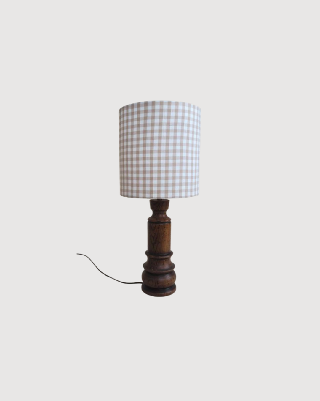 Lampe en bois brun