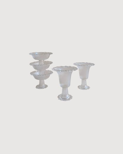 Ensemble de 5 coupelles en verre