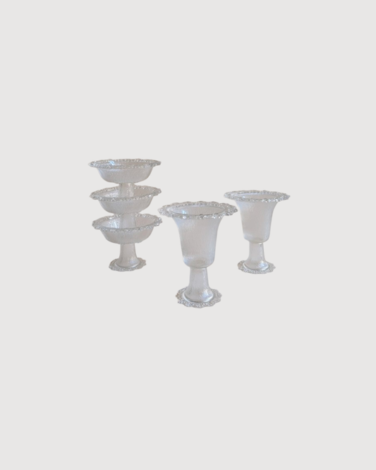 Ensemble de 5 coupelles en verre