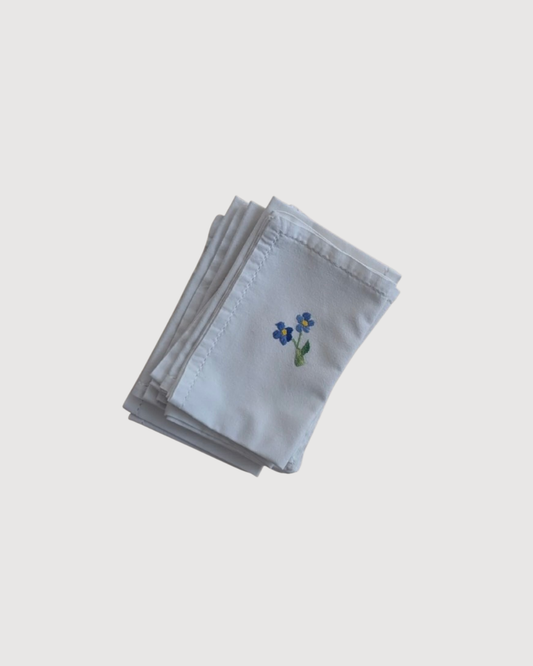 Ensemble de 8 serviettes brodées