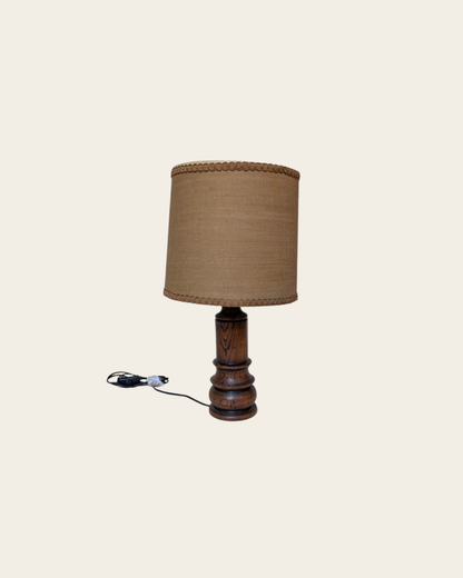 LAMPE EN BOIS BRUN