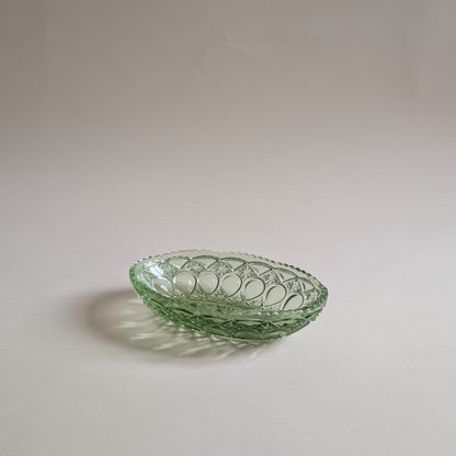 Vide-poche en verre vert