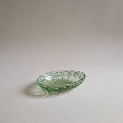 Vide-poche en verre vert