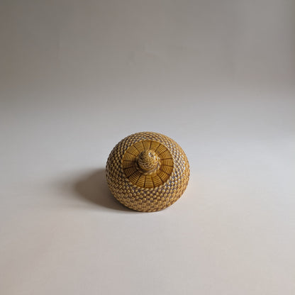 Boîte en céramique moutarde