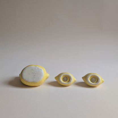 Set barbotine citron, saucière, poivrier et salière