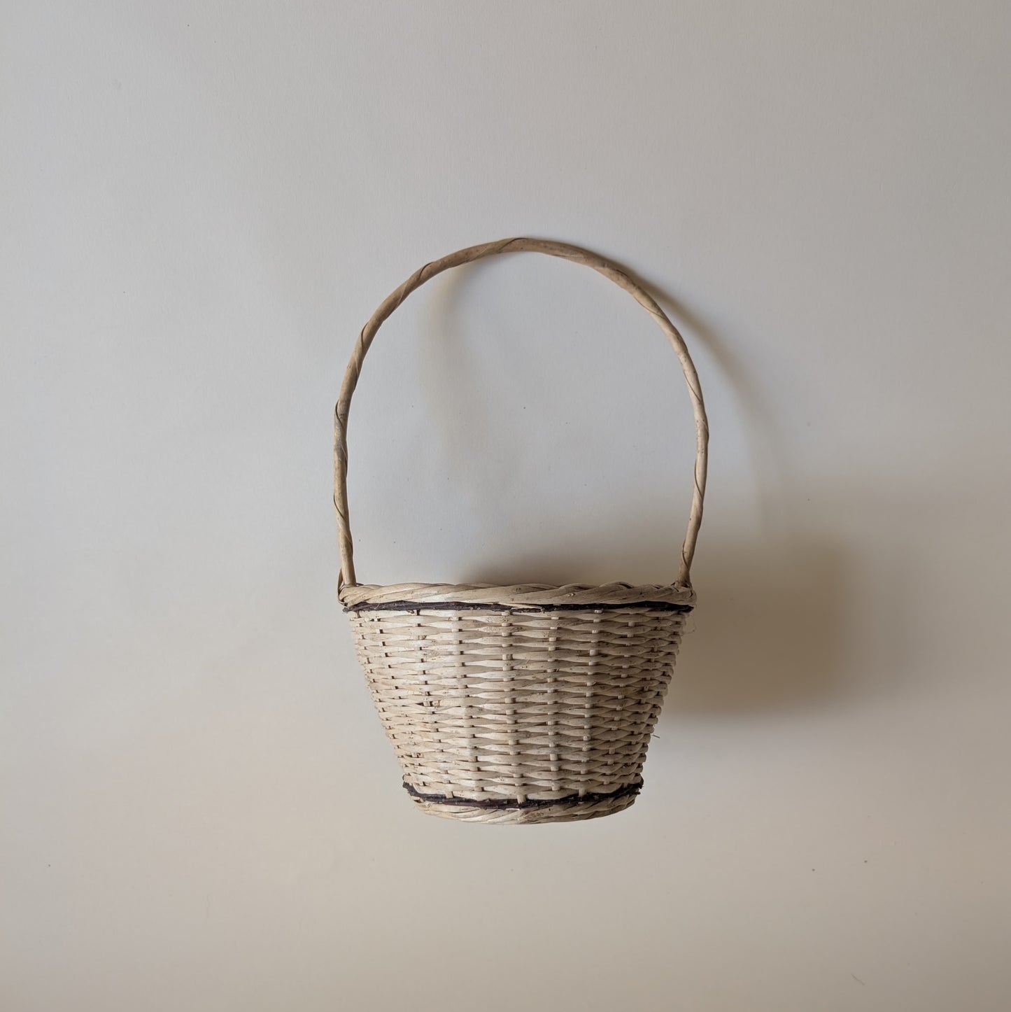 Panier rond en osier bois clair