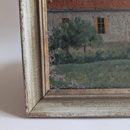 Tableau ancien, village