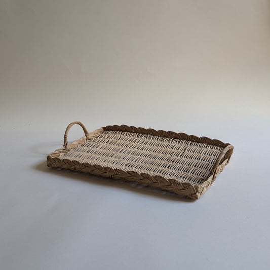 PLATEAU EN OSIER RECTANGULAIRE