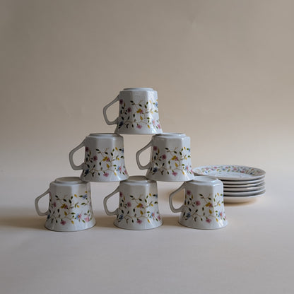 Ensemble de 6 tasses et soucoupes