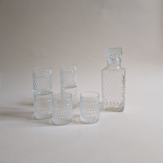 CARAFE À WHISKY & 6 VERRES
