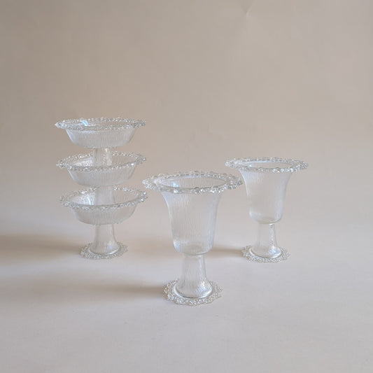 5 COUPELLES EN VERRE