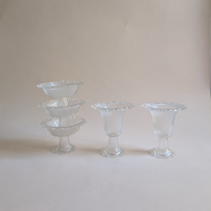 Ensemble de 5 coupelles en verre