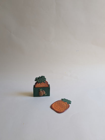 Sous verres vintage forme ananas