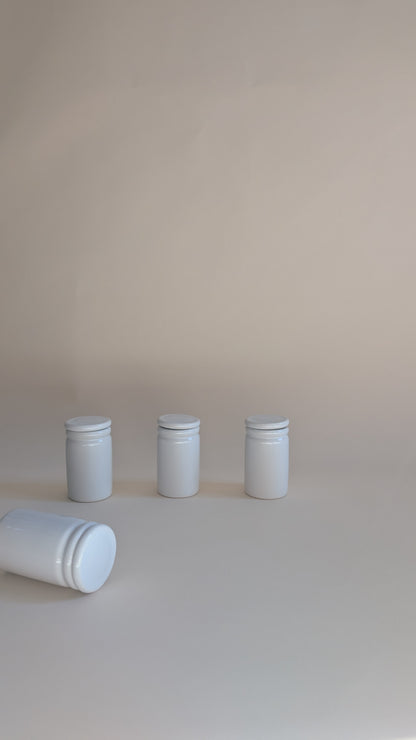 Ensemble de 4 petits pots à pharmacie en céramique