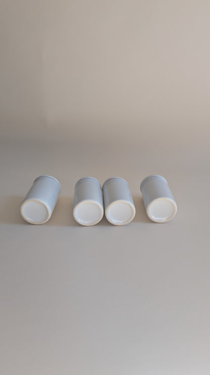 Ensemble de 4 petits pots à pharmacie en céramique