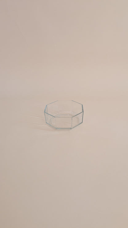 Coupelle en verre octogonale
