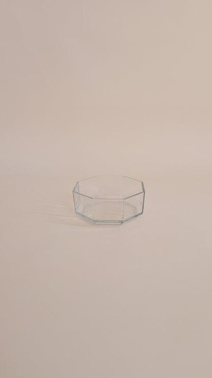 Coupelle en verre octogonale