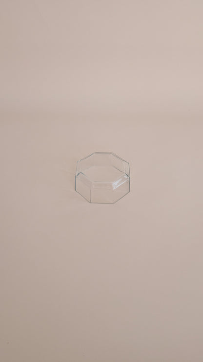 Coupelle en verre octogonale