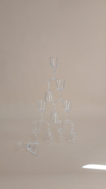 Ensemble de 11 verres en verre
