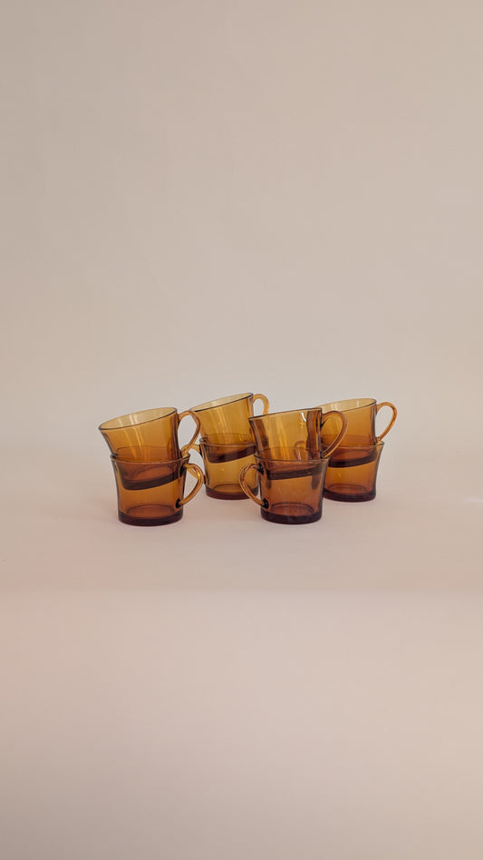 8 TASSES À CAFÉ AMBRÉES