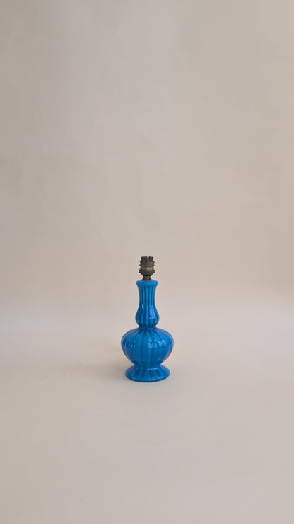 Pied de lampe bleue - hauteur 22 cm