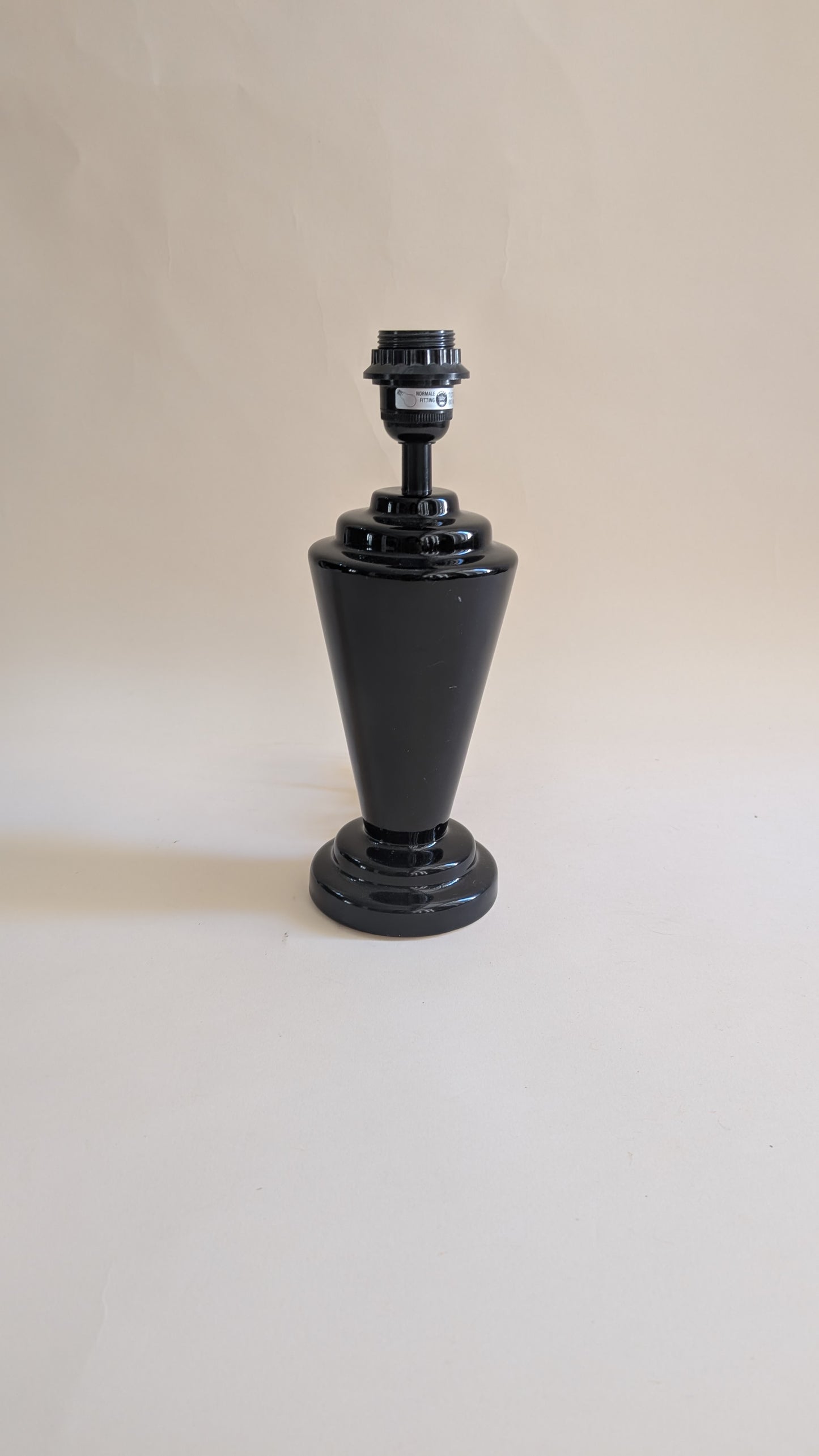 Pied de lampe noir Art Déco