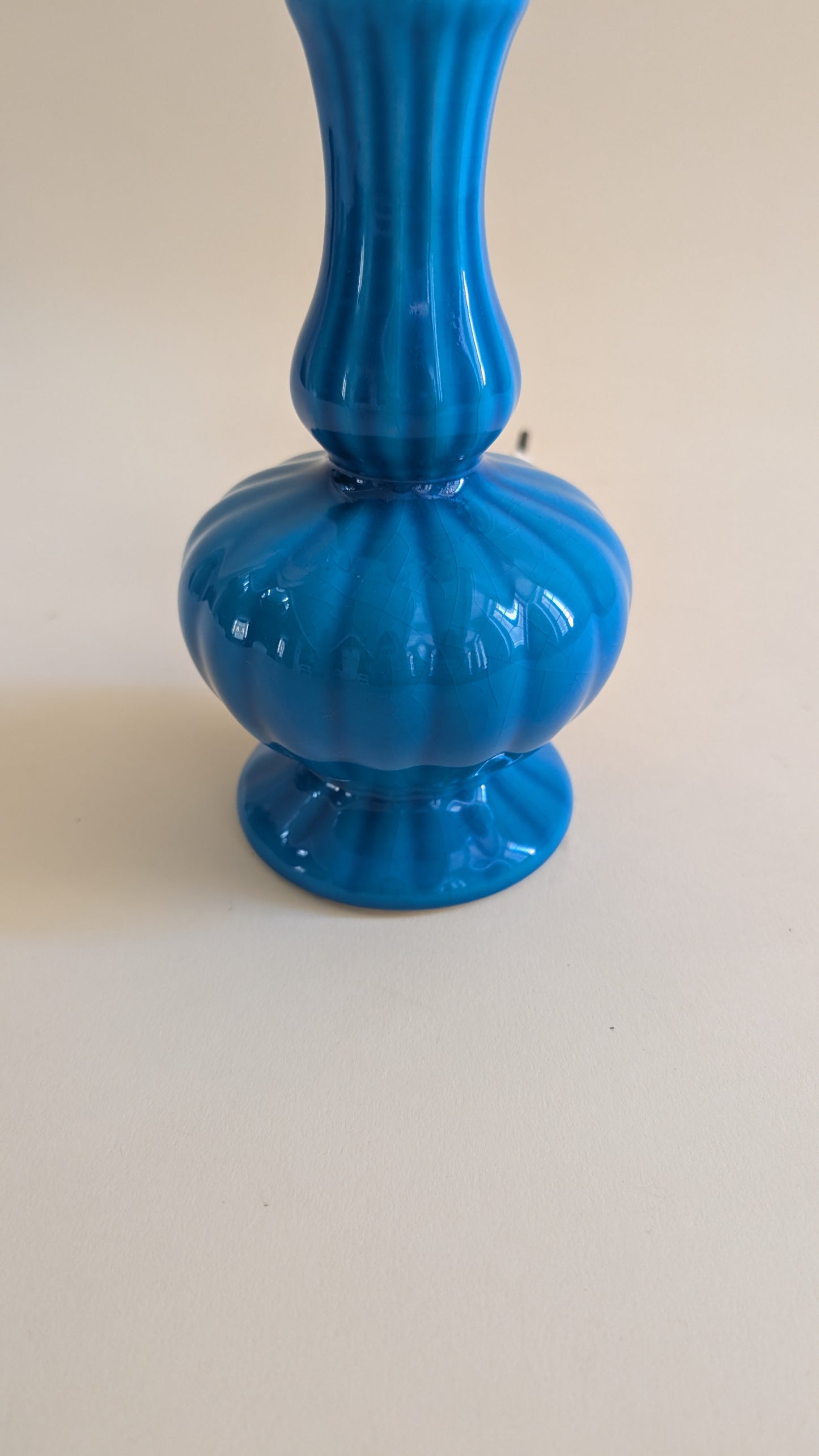 Pied de lampe bleue - hauteur 22 cm