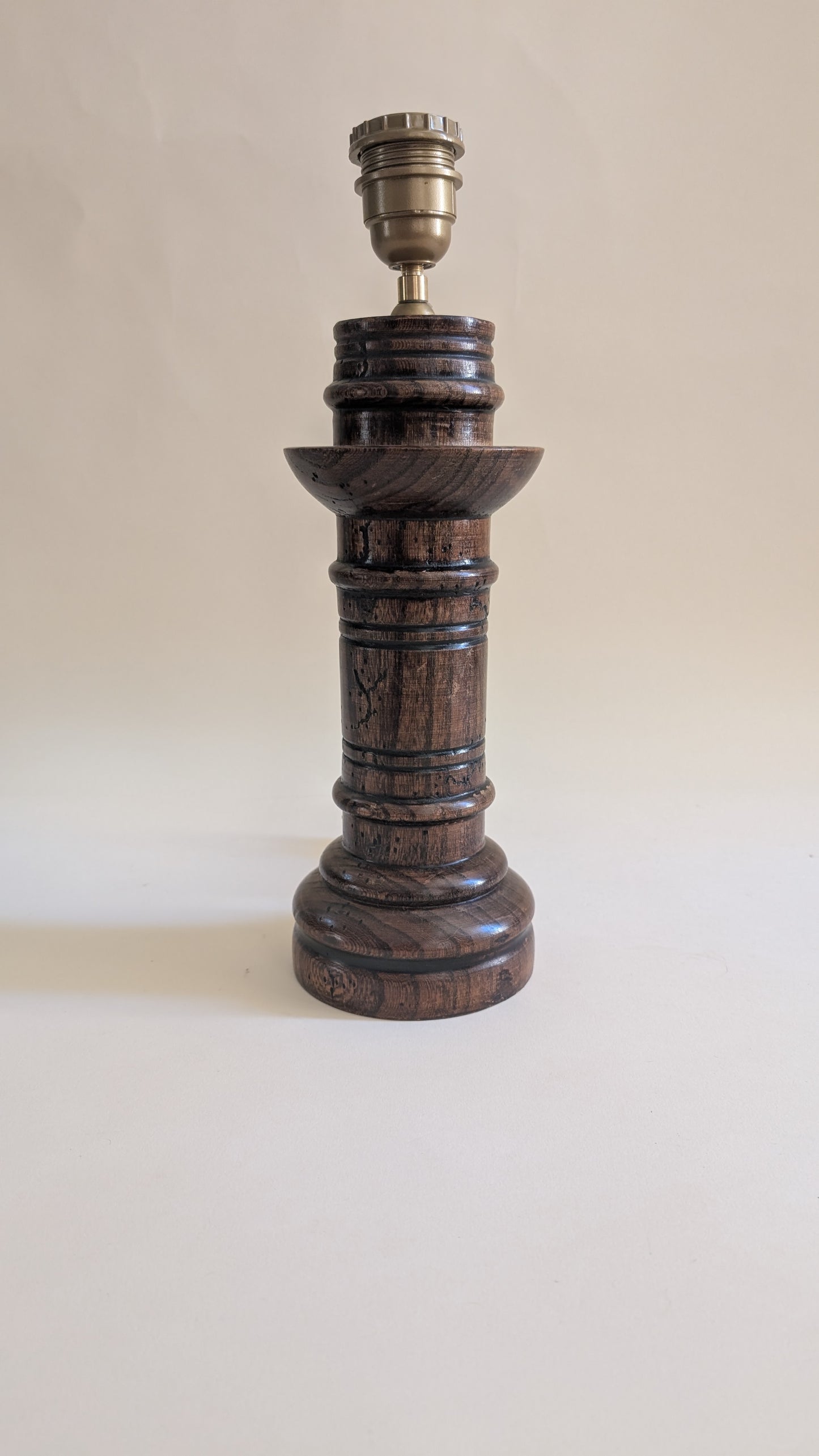 Pied de lampe en bois - hauteur 30 cm