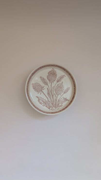 Assiettes en grès beige