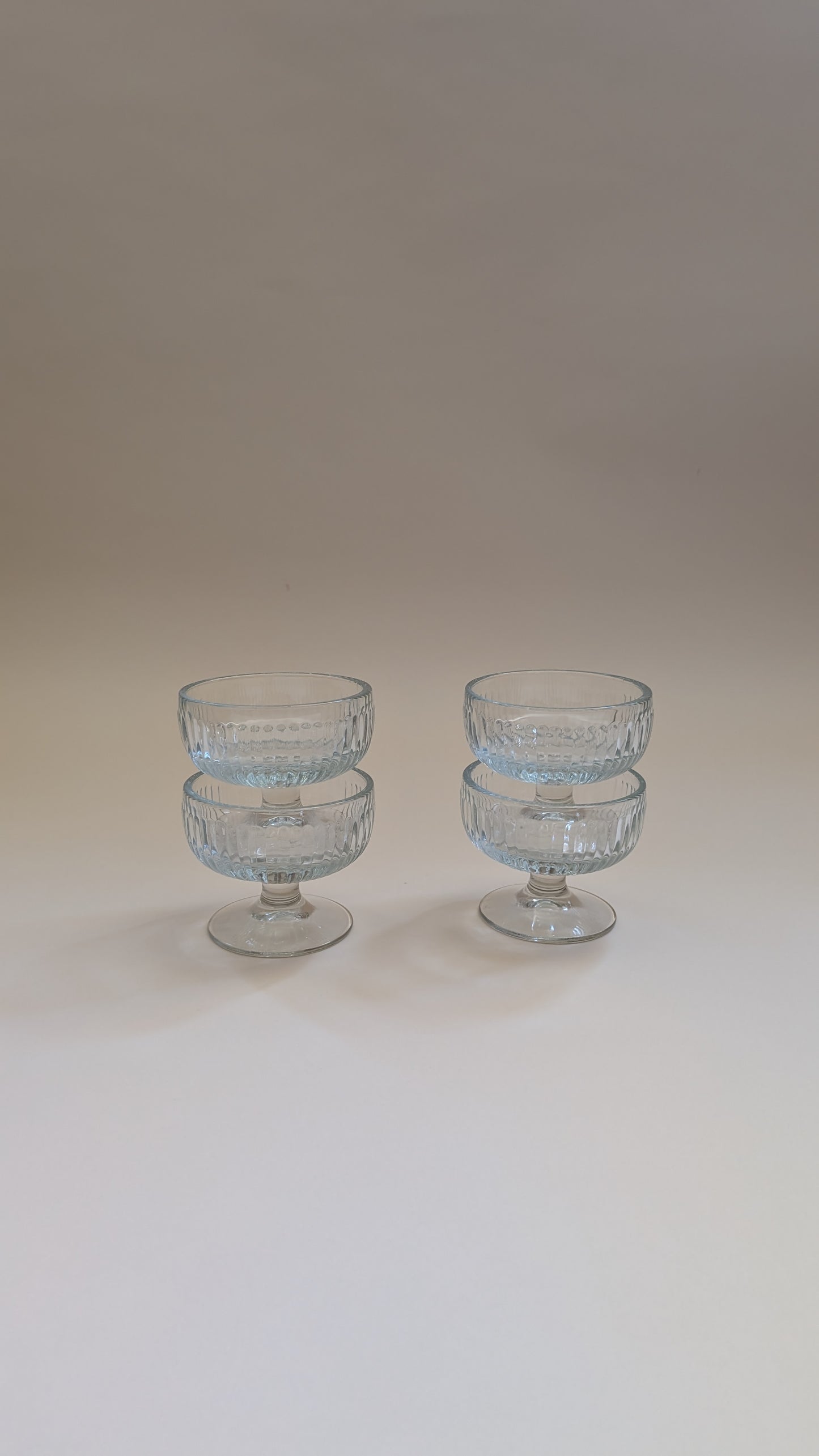 Coupes à glace en verre