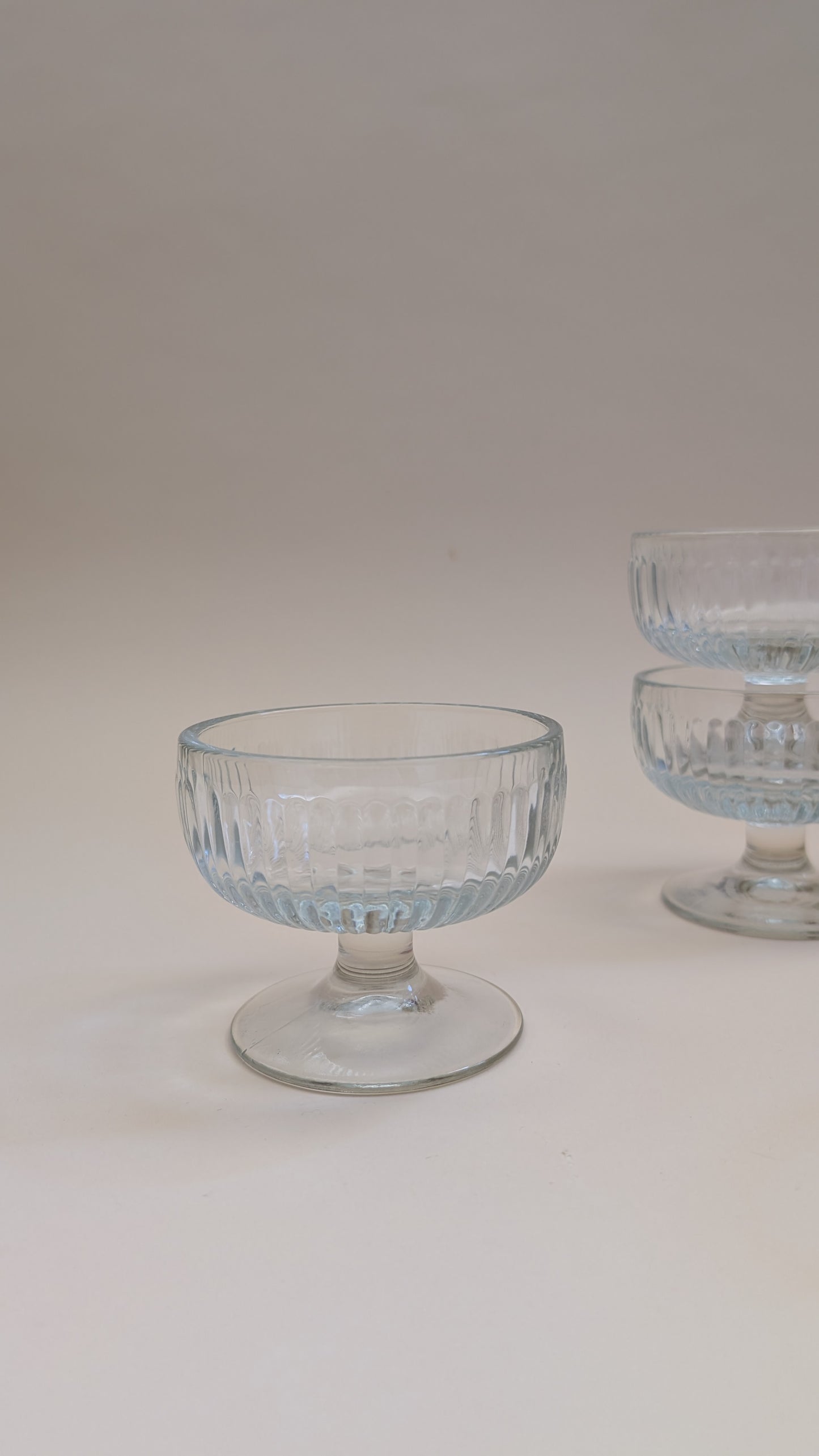 Coupes à glace en verre