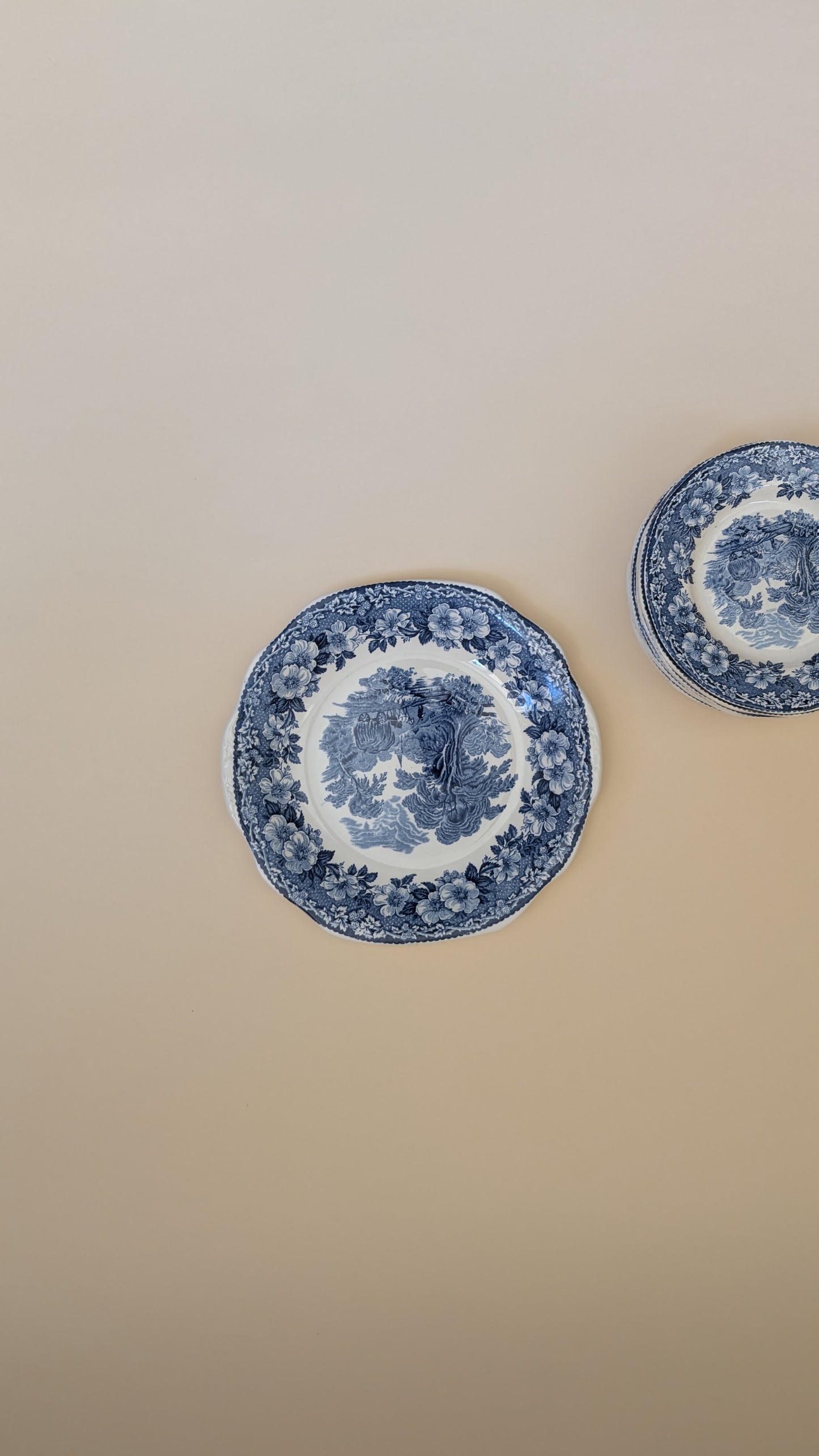 Assiettes à dessert et plat