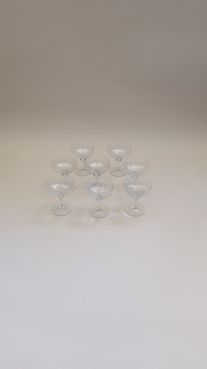 Coupes à champagne gravées