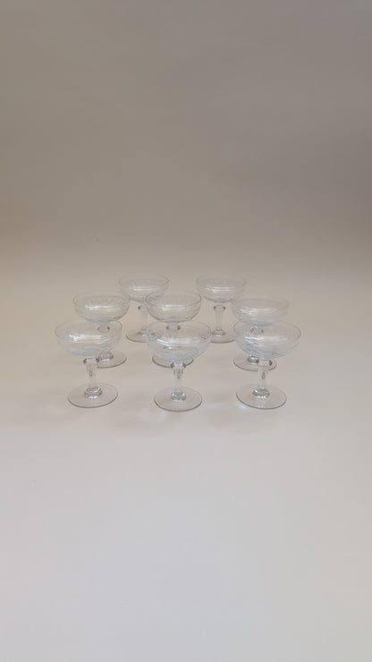 Coupes à champagne gravées