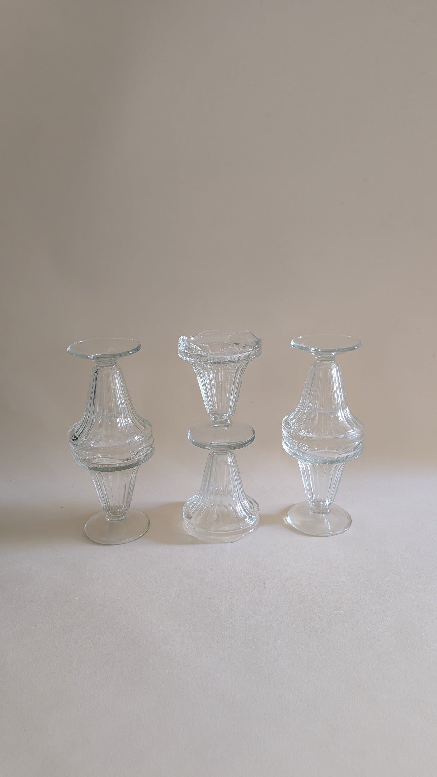 Ensemble de 6 coupes à glaces en verre