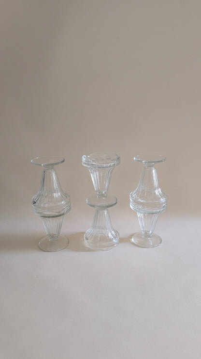 Ensemble de 6 coupes à glaces en verre